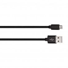 Solight USB kábel, USB 2.0 A konektor - USB B micro konektor, blister, 2m