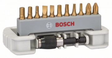 Bosch 11dílná sada šroubovacích bitů včetně držáku bitů PH2. PZ2. T10. T15. T20. T25. S0,6x4,5. S0,8x5,5. HEX3. HEX4. HEX5. 25 mm