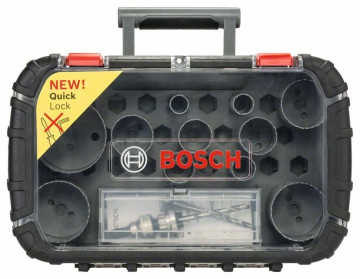 Bosch 11-teiliges Elektriker-HSS-Bimetall-Lochlocher-Set 22-65 mm 2608580886