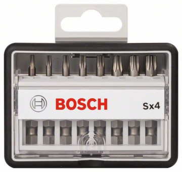 Bosch 8-teiliges Schrauberbit-Set, Robust Line, Sx PZ, Extra Hard-Ausführung