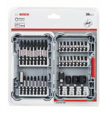 Bosch Sada 36 ks Pick and Click maticových a šroubovacích nástavců Impact Control 2607017568