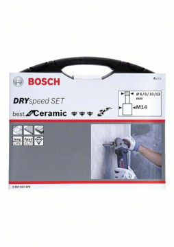 Bosch Diamanttrockenbohrer-Set DrySpeed, 6/8/10/12 mm