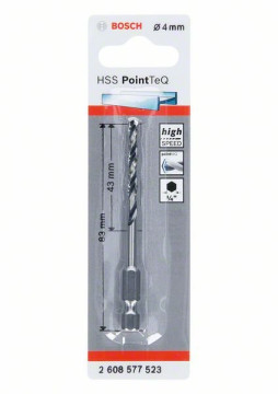 Bosch Spirálový vrták HSS PointTeQ Hex 4,0 mm Professional 2608577523