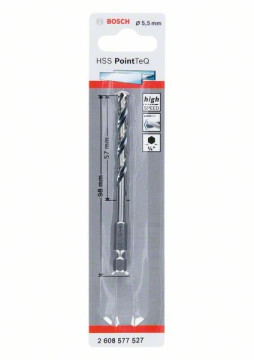 Bosch Spiralne wiertło HSS PointTeQ Hex 5,5 mm Professional 2608577527