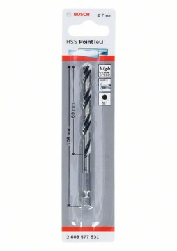 Bosch Spiralne wiertło HSS PointTeQ Hex 7,0 mm Professional 2608577531