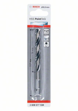 Bosch Špirálový vrták HSS PointTeQ Hex 8,5 mm Professional 2608577534