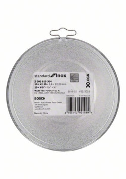 Bosch X-LOCK Standard for Inox, 10 x 125 x 1,6 mm, T41