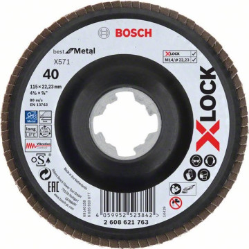 Bosch Lamelové brúsne kotúče Best for Metal systému X-LOCK