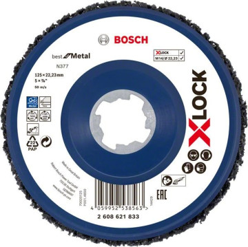 Bosch X-LOCK čisticí kotouč N377 Metal 125 mm, 22,23 mm 2608621833