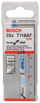 Pílový plátok do priamočiarych píly T 118 AF Flexible for Metal BOSCH 2608634694