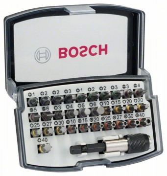 Bosch 32-teiliges Schrauberbit-Set, PH, PZ, H, T…