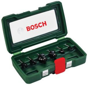 Bosch 6-elementowy zestaw frezów TC (chwyt 1/4") - 2607019462