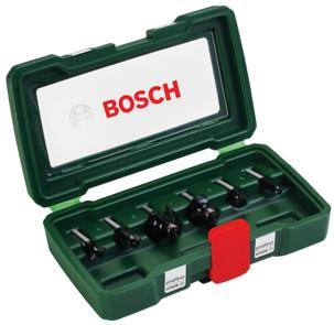 Bosch 6-teiliges Hartmetall-Fräser-Set (8 mm Schaft) 2607019463