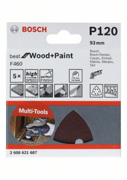 Bosch Papier ścierny F460 BfWP, G180, 93 mm 2608621688