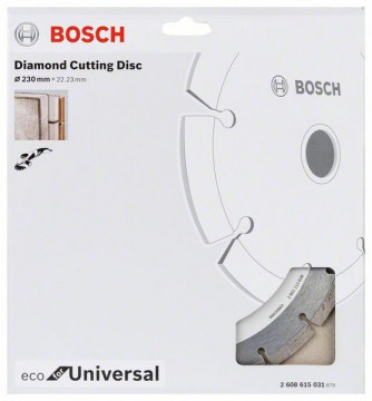 Bosch Diamantový deliaci kotúč ECO For Universal 115 x 22.23 x 2.0 x 7 mm 2608615027