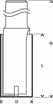 Bosch Frezy do wpustów ; 8 mm, D1 10 mm, L 31,8 mm, G 69 mm  2608629393