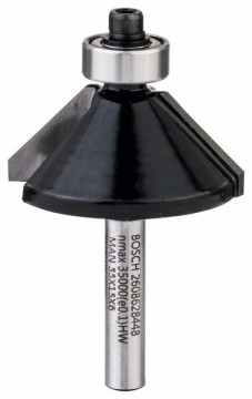 Bosch Fazetovacia fréza, 6 mm, D1 34,9 mm, B 11,1 mm, L 14,7 mm, G 56 mm, 45° 2608628448