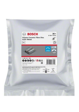 Bosch Fíbrový brúsny kotúč Prisma Ceramic, R781, 100 mm, 16 mm, G 36, 25 kusov 2608621788