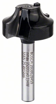 Bosch Kantenschneider E, 6 mm, R1 6,3 mm, L 25,4…