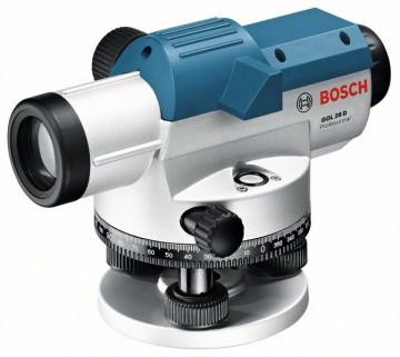 Optický nivelační přístroj + stativ + měřicí lať BOSCH GOL 26 D Professional + BT 160 + GR 500 061599400E