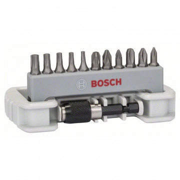 Bosch Kompakter Satz von 11 extra harten Schraubendreheraufsätzen mit Halterung 2607017578