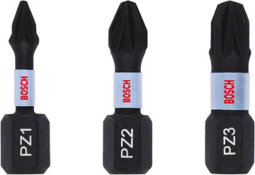 Bosch Impact Control PZ-Schrauberbits, 3‑teilig