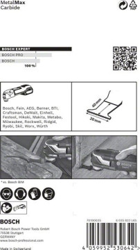 Bosch Pilový list pro víceúčelové nástroje EXPERT MetalMax AIZ 20 AIT 40 × 20 mm