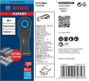Bosch Brzeszczot EXPERT MetalMax PAIZ 32 AIT…