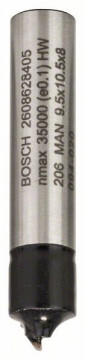 Podvalková fréza 8 mm, R1 3,2 mm, D 9,5 mm, L 10,2 mm, G 41 mm BOSCH 2608628405