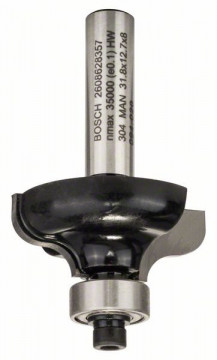 Bosch Kantenformfräser G, 8 mm, R1 6,35 mm, D 38 mm, L 15,7 mm, G 57 mm