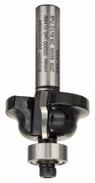 Bosch Kantenformfräser B, 8 mm, R1 6,3 mm, B 12,7 mm, L 17 mm, G 61 mm