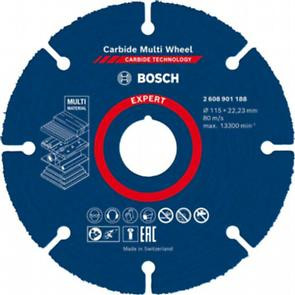 Bosch Řezné kotouče EXPERT Carbide Multi Wheel 115 mm, 22,23 mm 2608901188