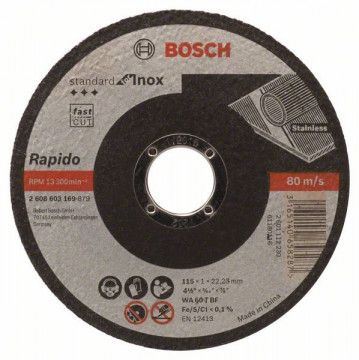 Bosch Trennscheibe gerade Standard for Inox - Rapido