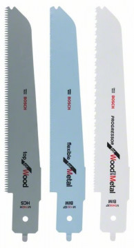 Bosch 3-częściowy zestaw brzeszczotów do wyrzynarek do piły uniwersalnej Bosch PFZ 500 E M 1142 H; M 3456 XF; M 1122 EF
