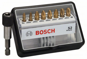 Bosch 8-częściowy zestaw końcówek wkręcających Robust Line Sx Max Grip 49 mm, 8 części