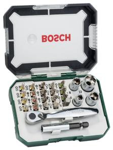 Bosch Skrutkovací mini súprava s račňou Extra Hard pre hobby použitie, 26 ks 2607017563