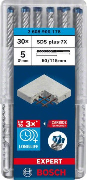 Bosch Vrták do kladiv EXPERT SDS plus-7X, 5 × 50…