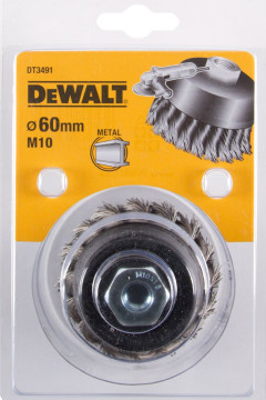 DeWALT drátěný talířový kartáč, kroucené uzly, pro úhlovou brusku 75 x 22 mm DT3492