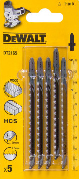 DeWALT pilový plátek HCS, na dřevo, stopka T, 100 mm 5 ks DT2164