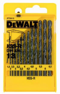 DeWALT Zestaw wierteł gorącowalcowanych HSS-R do metalu wg DIN 338 DT5912