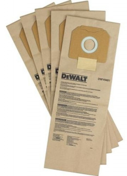 DeWALT Worek papierowy na pył do DWV902 - 5szt DWV9401