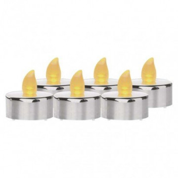 EMOS LED dekorace – čajová svíčka stříbrná,…