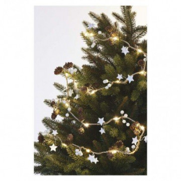 EMOS LED vianočná girlanda – šišky, 1,7 m, 2x AA, vnútorná, teplá biela