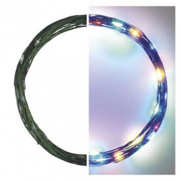 EMOS LED vánoční nano řetěz zelený, 4 m, venkovní i vnitřní, multicolor, časovač