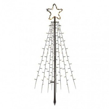 EMOS LED vianočný strom kovový, 180 cm, vonkajší aj vnútorný, teplá biela, časovač