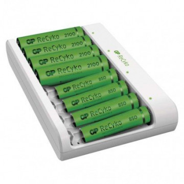 EMOS Nabíječka baterií GP Eco E811 + 4× AA 2100 +…