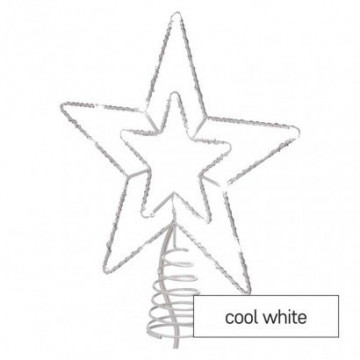 EMOS Standard LED spojovací vánoční hvězda, 28,5 cm, venkovní i vnitřní, studená bílá