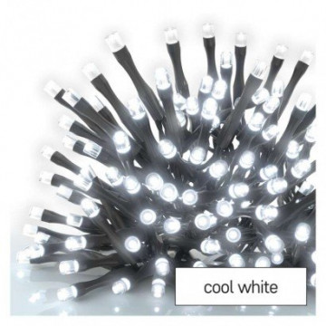EMOS Standard LED spojovacia vianočná reťaz, 10 m, vonkaj. aj vnútor., studená biela