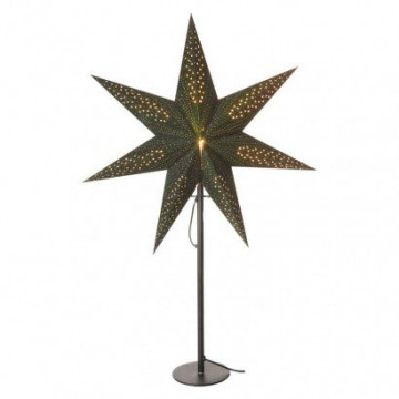EMOS Vánoční hvězda papírová se stojánkem, zelená, 45 cm, vnitřní