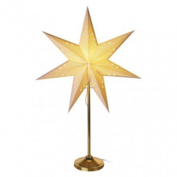 EMOS Vánoční hvězda papírová se zlatým stojánkem, 45 cm, vnitřní